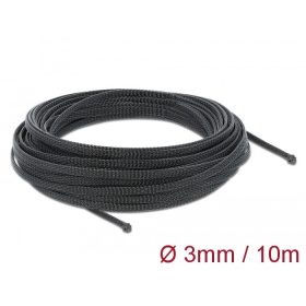  Delock Fonott kábelharisnya nyújtható 10 m x 3 mm fekete (18847)