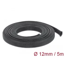  Delock fonott kábelharisnya nyújtható 5mx12mm fekete (18849)