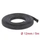 Delock fonott kábelharisnya nyújtható 5mx12mm fekete (18849)