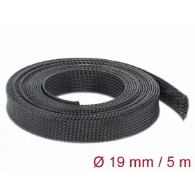   Delock Fonott kábelharisnya nyújtható 5 m x 19 mm fekete (18850)