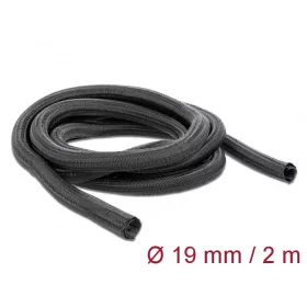 Delock Fonott kábelharisnya önzáródó 2 m x 19 mm fekete