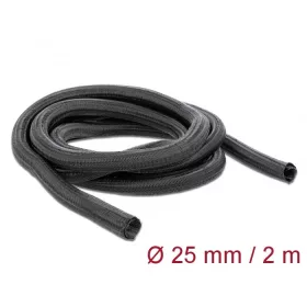   Delock Fonott kábelharisnya önzáródó 2 m x 25 mm fekete (18856)