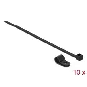   Delock Fekete színű, összekapcsoló pánt készlet 4,8 mm H 150 x Sz 2,5 mm kábelekkel (18862)