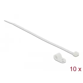   Delock Fehér színű, összekapcsoló pánt készlet 6,4 mm H 200 x Sz 3,6 mm kábelekkel (18863)