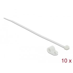   Delock Fehér színű, összekapcsoló pánt készlet 9,5 mm H 200 x Sz 4,8 mm kábelekkel (18867)