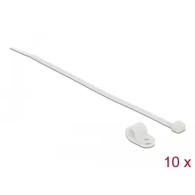   Delock Fehér színű, összekapcsoló pánt készlet 9,5 mm H 200 x Sz 4,8 mm kábelekkel (18867)