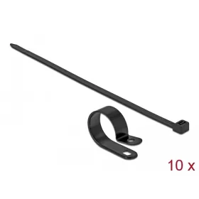   Delock Fekete színű, összekapcsoló pánt készlet 25,4 mm H 300 x Sz 7,2 mm kábelekkel (18876)