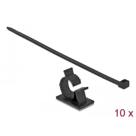   Delock Fekete, 41 x 25 mm-es kábelfogó H 250 x Sz 7,2 mm - kábellel (18882)