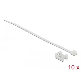   Delock Fehér csavart biztosító foglalat készlet 15 x 10 mm H 200 x Sz 3,6 mm kábellel