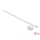 Delock Fehér csavart biztosító foglalat készlet 15 x 10 mm H 200 x Sz 3,6 mm kábellel
