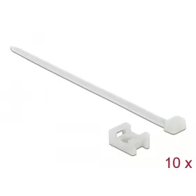   Delock Fehér csavart biztosító foglalat készlet 23 x 16 mm H 150 x Sz 7,2 mm kábellel (18885)