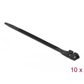   Delock Kábelösszekötő duplazárral Hz 1000 x Sz 9 mm fekete 10 darab (18891)