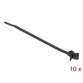   Delock Kábelkötöző hosszító kapoccsal Hz 140 x Sz 4 mm fekete 10 darab (18893)