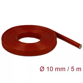   Delock Tűzvédelmi szilikon borítású takarás 5 m x 10 mm piros (18898)