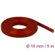 Delock Tűzvédelmi szilikon borítású takarás 5 m x 10 mm piros (18898)