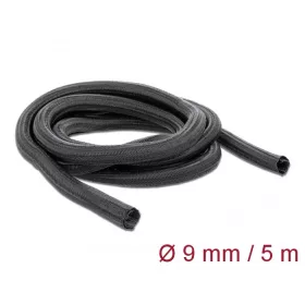 Delock Fonott kábelharisnya önzáródó 5 m x 9 mm fekete
