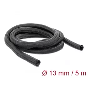 Delock Fonott kábelharisnya önzáródó 5 m x 13 mm fekete