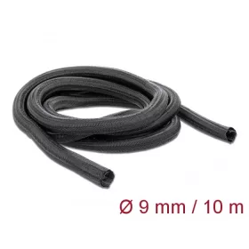   Delock Fonott kábelharisnya önzáródó 10 m x 9 mm fekete (18921)