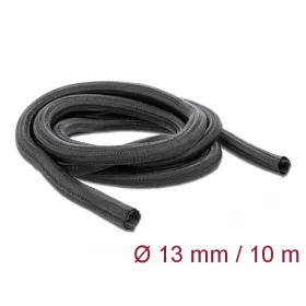   Delock Fonott kábelharisnya önzáródó 10 m x 13 mm fekete (18922)