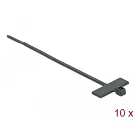   Delock kábelkötegelő címkével 100x2.5mm, 10darab fekete (18958)