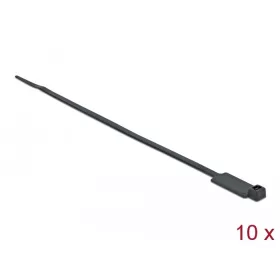   Delock Kábelkötöző címkével Hx 270 x Sz 4,8 mm, 10 darab fekete (18961)