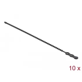   Delock Újrahasználható kötöző Hx 210 x Sz 4,5 mm 10 db. fekete