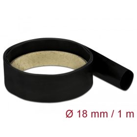 Delock Fekete zsugorcső 1 m x 18 mm (18977)