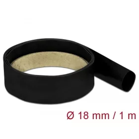 Delock Fekete zsugorcső 1 m x 18 mm (18977)