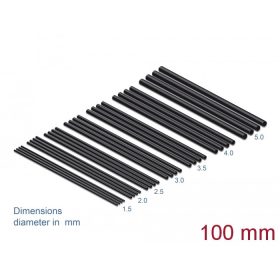   Delock A hőre zsugorodó csőkészlet 28 db.-os, 100 mm hosszú és fekete színű (18987)