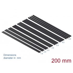   Delock A hőre zsugorodó csőkészlet 28 db.-os, 200 mm hosszú és fekete színű (18988)