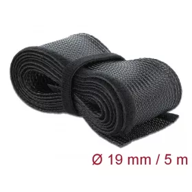   Delock Fonott kábelharisnya tépőzárral 5 m x 19 mm fekete