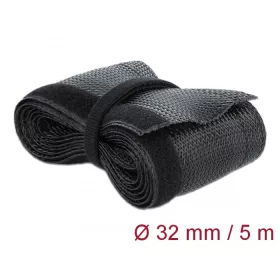   Delock Fonott kábelharisnya tépőzárral 5 m x 32 mm fekete