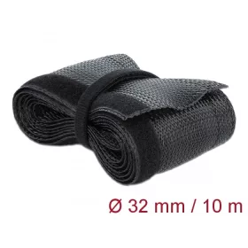   Delock Fonott kábelharisnya tépőzárral 10 m x 32 mm fekete