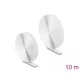 Delock Öntapadó tépőzáras szalag-szett, H 10 m és Sz 20 mm fehér