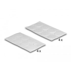 Delock Tépőzáras korongok, kerek 64 db.-os fehér (19089)