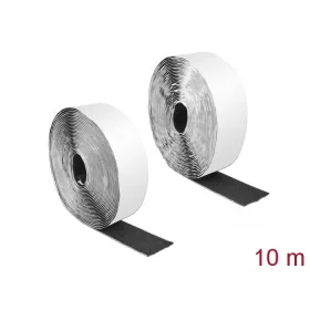   Delock Velcro öntapadó tépőzáras szalag-szett, H 10 m és Sz 50 mm fekete