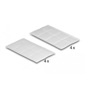   Delock Tépőzáras kocka darabok, öntapadós 64 db.-os fehér