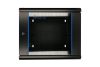 Extralink 9U 600x600 AZH Black | Rackmount cabinet | wall mounted, swing type