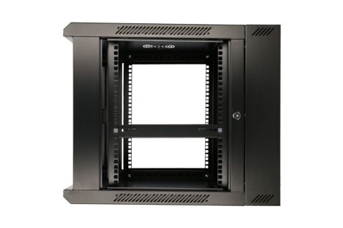 Extralink 9U 600x600 AZH Black | Rackmount cabinet | wall mounted, swing type