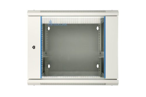Extralink 9U 600x600 AZH Gray | Rackmount cabinet | wall mounted, swing type