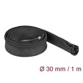   Delock Befont karmantyú zipzáras szorítóval 1 m x 30 mm-es fekete (19165)