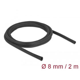   Delock Szőtt önzáródó karmantyú 2 m x 8 mm-es, fekete (19170)