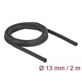   Delock Szőtt önzáródó karmantyú 2 m x 13 mm-es, fekete (19171)