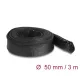 Delock Befont karmantyú zipzáras szorítóval hőállóság egészen 3 m x 50 mm-es fekete