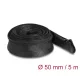 Delock Befont karmantyú zipzáras szorítóval hőállóság egészen 5 m x 50 mm-es fekete