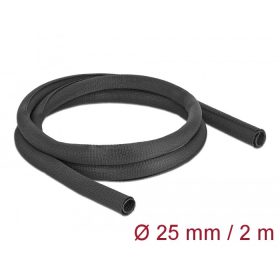   Delock Szőtt önzáródó karmantyú 2 m x 25 mm-es, fekete (19181)