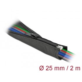   Delock Szőtt önzáródó karmantyú 2 m x 25 mm-es fekete (19219)