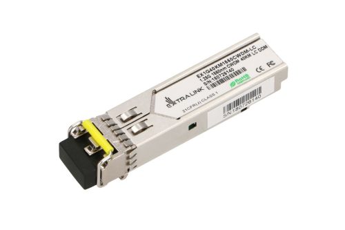Extralink SFP 1.25G | SFP CWDM Module | 1,25Gbps, 1550nm, single mode, 40km, LC, DOM