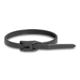  Delock Kábelkötegelő lapos fejrésszel hossza 205 mm szélessége 2,5 mm, 100 db. Fekete (19466)