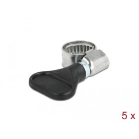   Delock Tömlőbilincs pillangó fogantyúval rozsdamentes acél 400 SS 8 - 12 mm 5 db. fekete (19510)